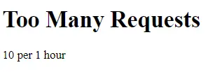 rate limit error