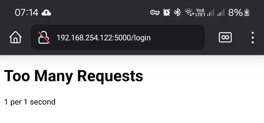 rate limit error
