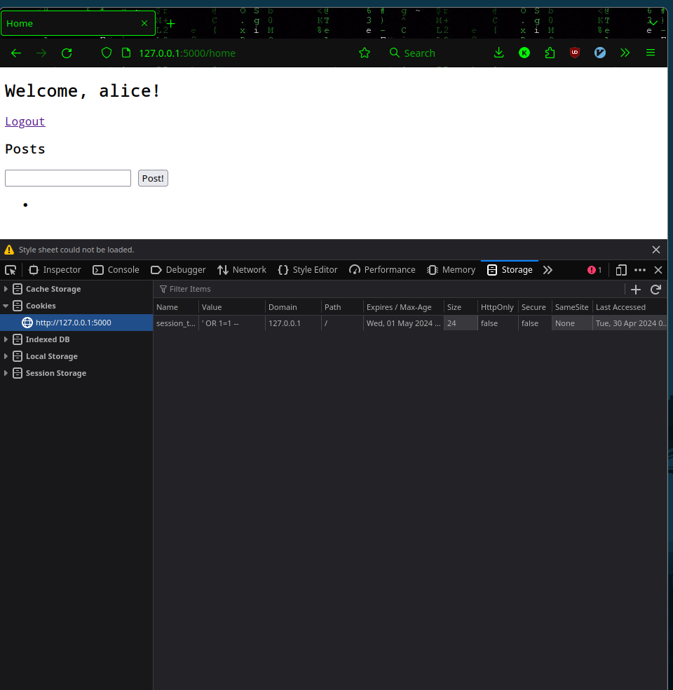 session token login